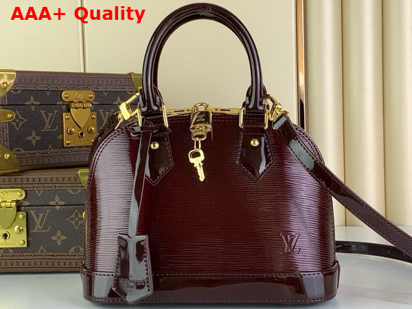 Louis Vuitton Alma BB Bag in Wine Red Epi Leather Replica