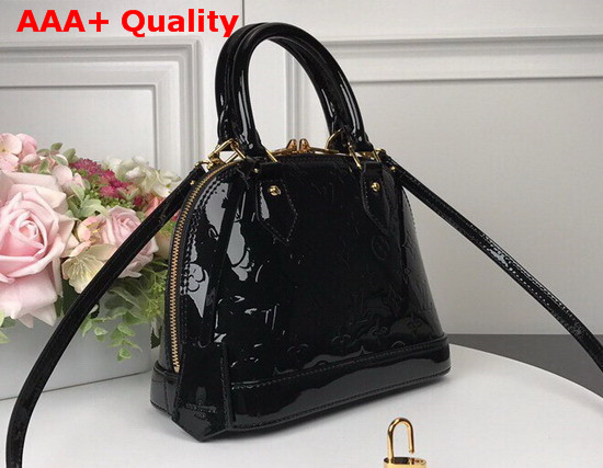 Louis Vuitton Alma BB Black Monogram Vernis Leather Replica