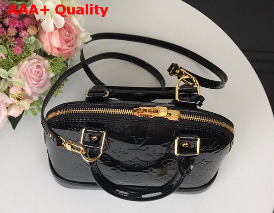 Louis Vuitton Alma BB Black Monogram Vernis Leather Replica