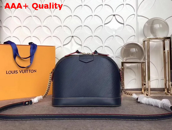 Louis Vuitton Alma BB Blue Epi Grained Cowhide Leather Replica