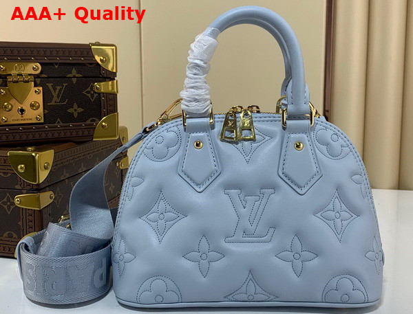 Louis Vuitton Alma BB Bubblegram Leather Bleu Glacier M59822 Replica