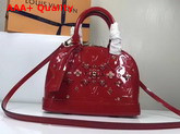 Louis Vuitton Alma BB Cherry Monogram Vernis Leather with Leather Patches and Studs Replica