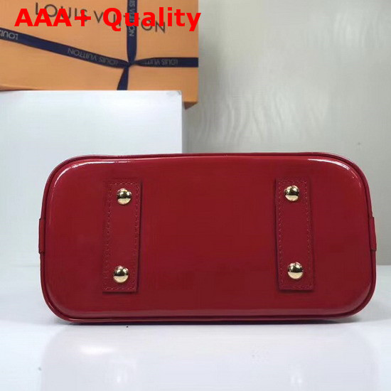 Louis Vuitton Alma BB Cherry Monogram Vernis Leather with Leather Patches and Studs Replica