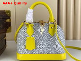 Louis Vuitton Alma BB Grey Jacquard Since 1854 Textile Replica