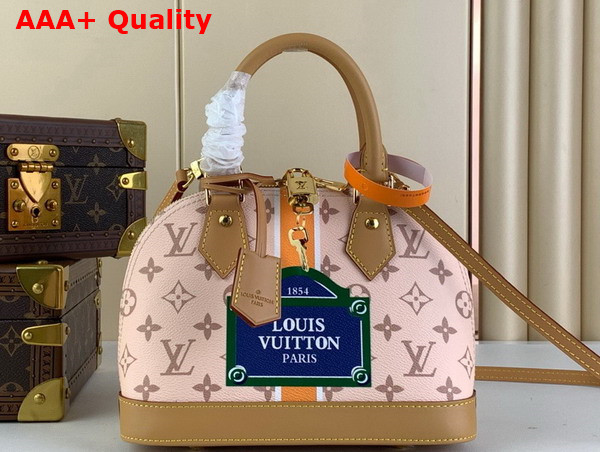 Louis Vuitton Alma BB Handbag Beige Ocher Monopaname Coated Canvas M23502 Replica