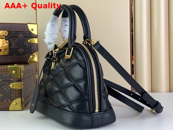 Louis Vuitton Alma BB Handbag in Black Quilted Lambskin Replica