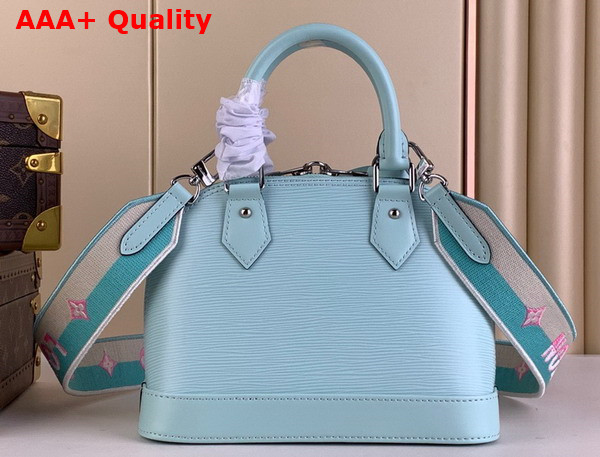 Louis Vuitton Alma BB Handbag in Bleu Lagon Epi Grained Cowhide Leather M22619 Replica