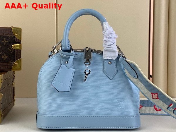 Louis Vuitton Alma BB Handbag in Bleu Nuage Epi Grained Cowhide Leather M22357 Replica