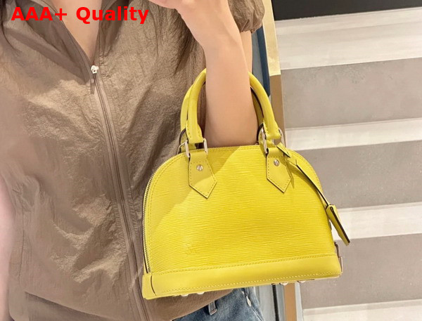 Louis Vuitton Alma BB Handbag in Jaune Plume Yellow Epi Grained Cowhide Leather M22213 Replica