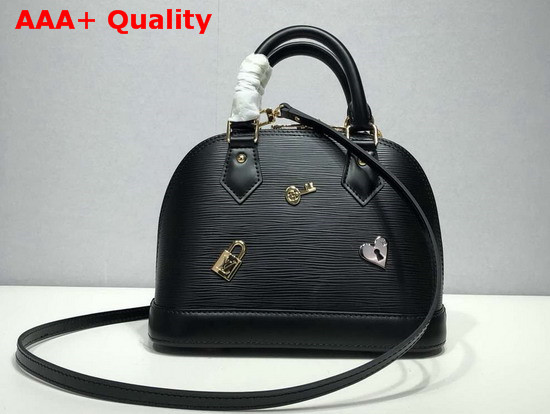 Louis Vuitton Alma BB Love Lock Edition Noir Epi Leather M52884 Replica