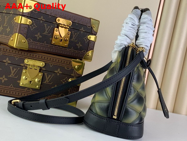 Louis Vuitton Alma BB Malletage Black and Beige Quilted Lambskin with a Sprayed Effect M23576 Replica