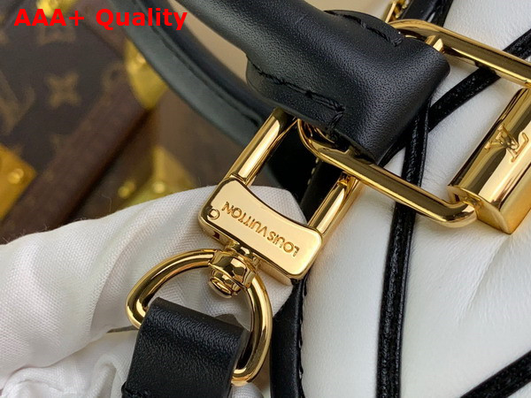 Louis Vuitton Alma BB Malletage Black and White Lamb Leather M23761 Replica