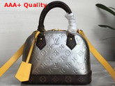 Louis Vuitton Alma BB Metallic Gray Monogram Vernis Patent Leather M44389 Replica