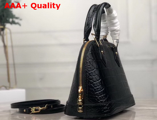 Louis Vuitton Alma BB Noir Shiny Crocodile N90897 Replica