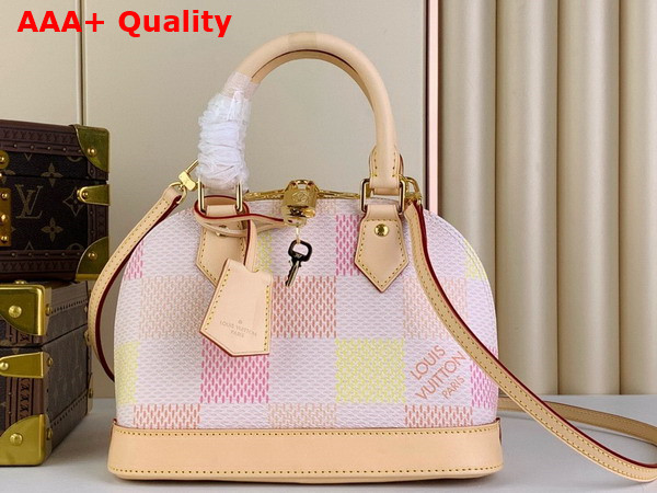 Louis Vuitton Alma BB Peach Damier Giant Coated Canvas N40516 Replica