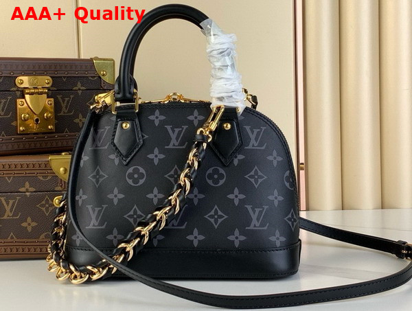 Louis Vuitton Alma BB in Black Calfskin Monogram Ink Collection M12289 Replica