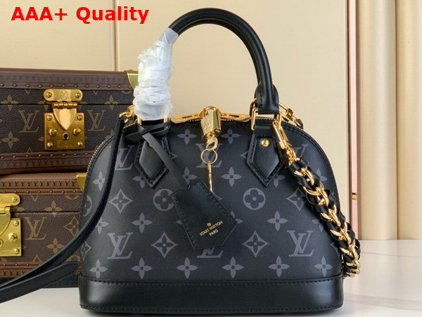 Louis Vuitton Alma BB in Black Calfskin Monogram Ink Collection M12289 Replica