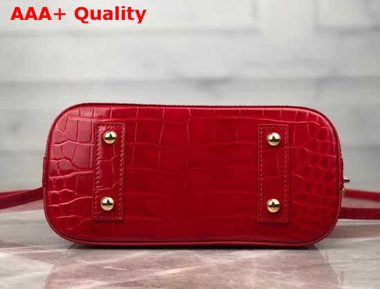 Louis Vuitton Alma BB in Red Alligator Leather Replica