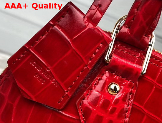 Louis Vuitton Alma BB in Red Alligator Leather Replica