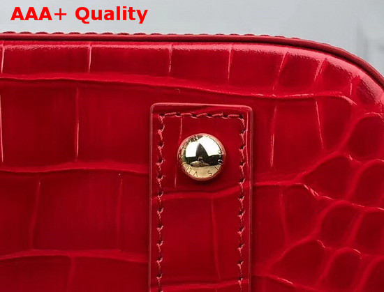 Louis Vuitton Alma BB in Red Alligator Leather Replica