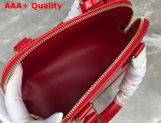 Louis Vuitton Alma BB in Red Alligator Leather Replica