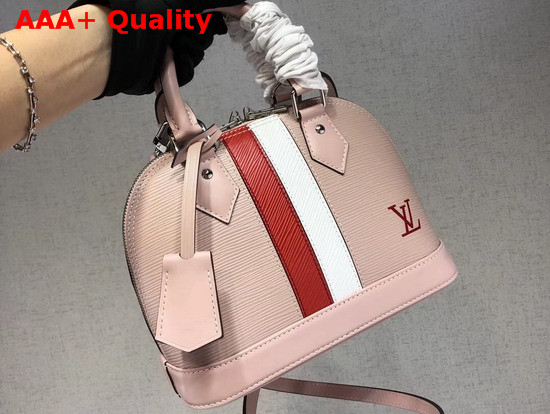 Louis Vuitton Alma BB in Rose Ballerine Epi Leather with Two Tone Stripe Replica