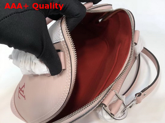 Louis Vuitton Alma BB in Rose Ballerine Epi Leather with Two Tone Stripe Replica