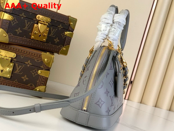 Louis Vuitton Alma BB in Trianon Gray Calfskin Monogram Ink Collection M12561 Replica