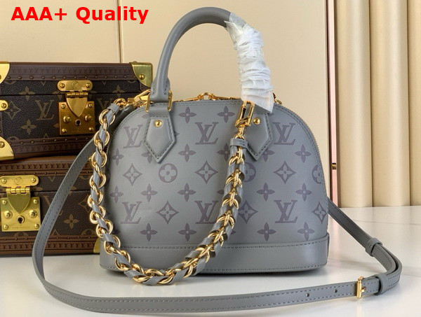 Louis Vuitton Alma BB in Trianon Gray Calfskin Monogram Ink Collection M12561 Replica