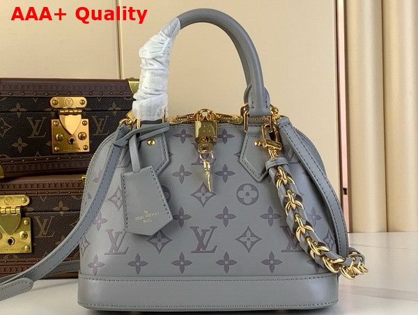 Louis Vuitton Alma BB in Trianon Gray Calfskin Monogram Ink Collection M12561 Replica