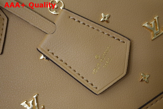 Louis Vuitton Alma BB with Metallic Monogram Pattern Camel Brown Calfskin Leather M58638 Replica