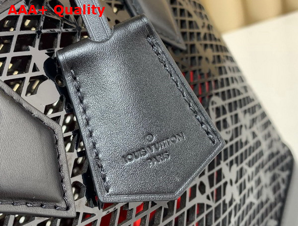 Louis Vuitton Alma PM Handbag Black Patent Calfskin Perforated Monogram Pattern M20355 Replica