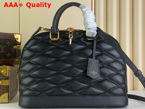 Louis Vuitton Alma PM Handbag in Black Lamb Leather M23688 Replica