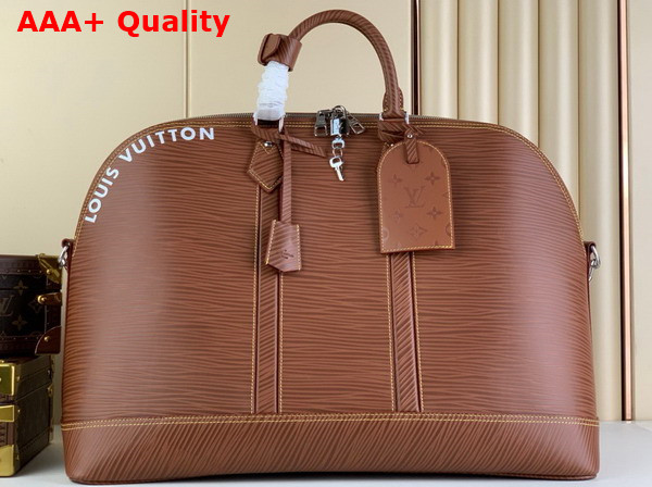 Louis Vuitton Alma Travel GM Bag in Cognac Calf Leather Epi Soft XL Calfskin M23102 Replica