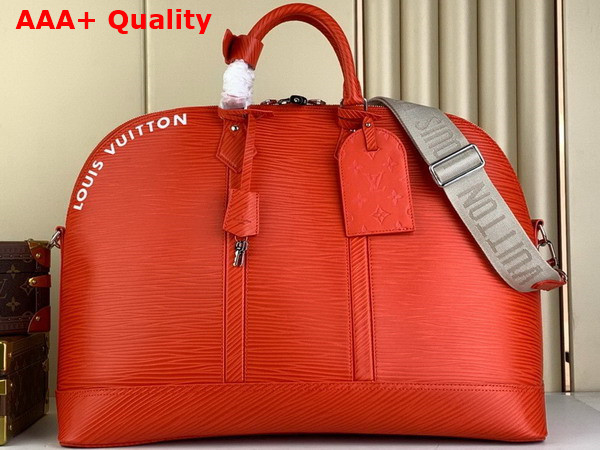 Louis Vuitton Alma Travel GM Bag in Vermillon Red Epi XL Grained Leather M23717 Replica