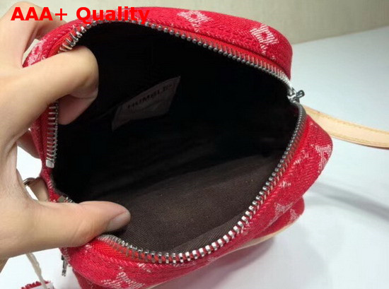 Louis Vuitton Amazon Shoulder Bag in Red Monogram Denim Replica