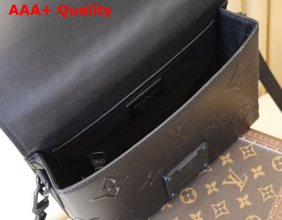 Louis Vuitton Ambassadeur PM Black Leather Debossed with the Monogram Pattern M58711 Replica