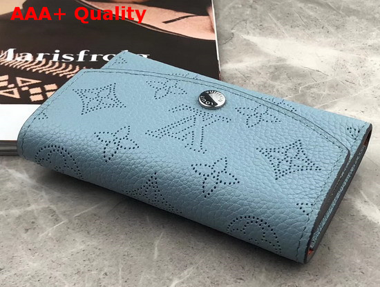 Louis Vuitton Anne Coin Purse Blue Mahina Perforated Calfskin Leather Replica