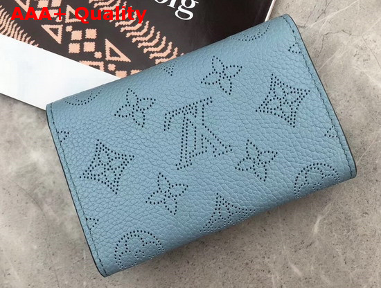 Louis Vuitton Anne Coin Purse Blue Mahina Perforated Calfskin Leather Replica