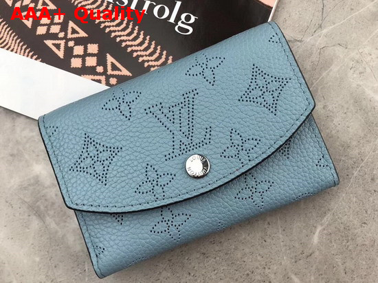 Louis Vuitton Anne Coin Purse Blue Mahina Perforated Calfskin Leather Replica