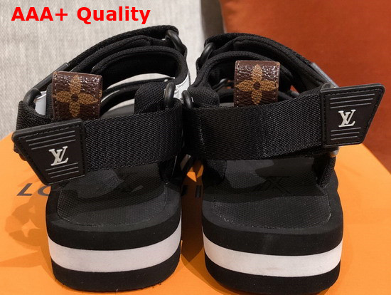 Louis Vuitton Arcade Flat Sandal in Black 1A8GIW Replica