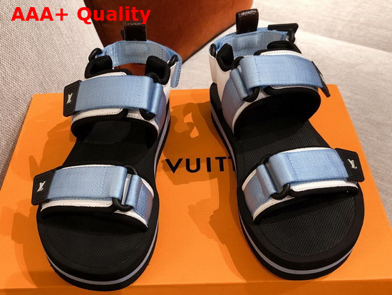 Louis Vuitton Arcade Flat Sandal in Blue 1A8GK5 Replica