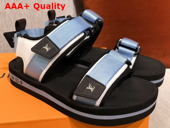 Louis Vuitton Arcade Flat Sandal in Blue 1A8GK5 Replica