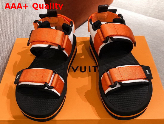 Louis Vuitton Arcade Flat Sandal in Orange Replica