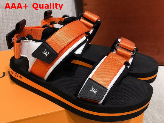 Louis Vuitton Arcade Flat Sandal in Orange Replica