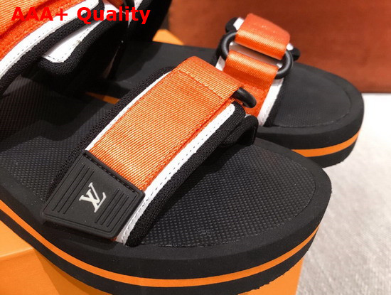 Louis Vuitton Arcade Flat Sandal in Orange Replica