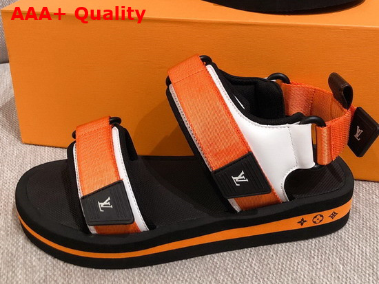 Louis Vuitton Arcade Flat Sandal in Orange Replica