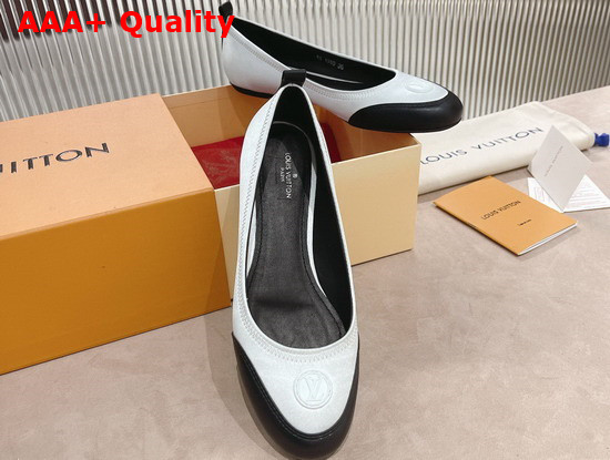 Louis Vuitton Archlight Flat Ballerina White Technical Satin and Calf Leather Replica