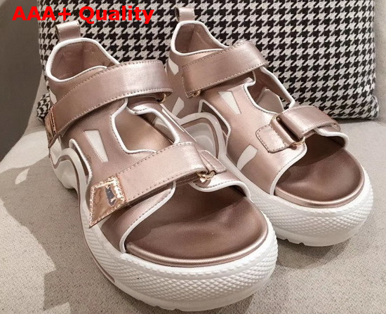 Louis Vuitton Archlight Sandal in Champagne Calf Leather Replica