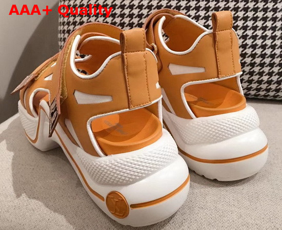 Louis Vuitton Archlight Sandal in Orange Calf Leather Replica